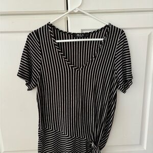 Women’s JKLA blouse.‎  Black and white stripped